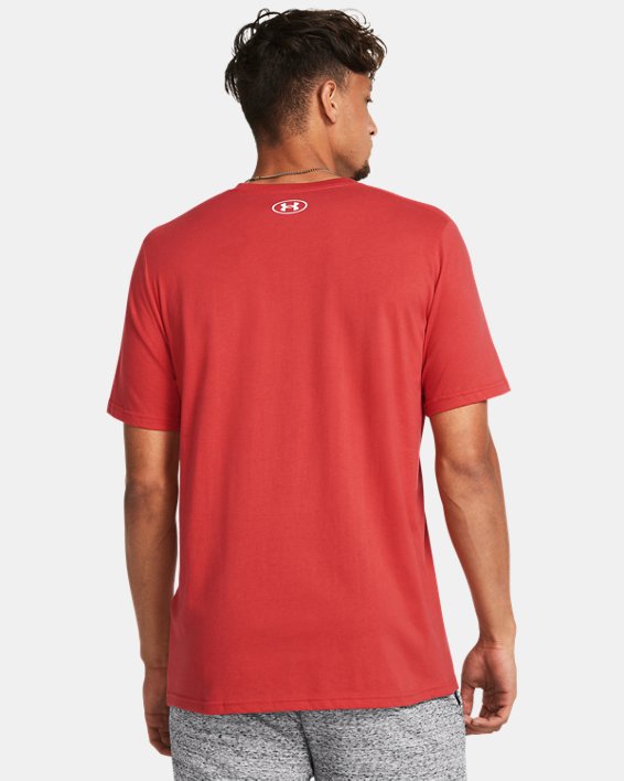 Men's UA Sportstyle Logo Short Sleeve in Red image number 1